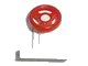 LEGO onderdeel Vehicle, Steering Stand 1 x 2 with Red Steering Wheel (3829c03)