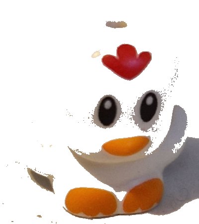 LEGO part Bird, Chick with Open Wings with Black Eyes, Red Comb, Orange Beak and Feet Pattern (Sonic the Hedgehog Clucky / Chicken) (3918pb02)
