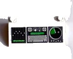 LEGO onderdeel Slope 33 3 x 6 with Inner Walls with Computer/Radar Console Pattern (Sticker) - Set 7237 (3939pb03)