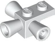 LEGO part Brick, Modified 1 x 1 with 3 Loudspeakers / Space Positioning Rockets 3963