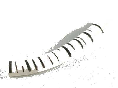 LEGO onderdeel Dinosaur Tail / Neck Middle Section with Pin with Dark Bluish Gray Stripes Pattern (Aspen Tree) (40378pb01)