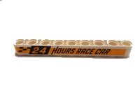 LEGO part Technic, Liftarm Thick 1 x 9 with '24 HOURS RACE CAR' Pattern (Sticker) - Set 42039 40490pb046