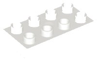 LEGO part Duplo, Plate 2 x 4 x 1/2 (Thick) 40666