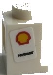 LEGO onderdeel Brick, Modified 1 x 1 with Headlight with Shell Logo Pattern on Both Sides (Stickers) - Set 75879 (4070pb05)