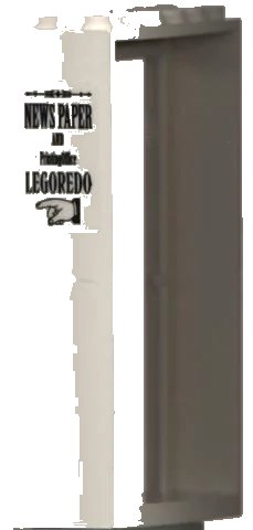 LEGO onderdeel Door, Frame 2 x 6 x 7 with Legoredo Newspaper Pattern (Sticker) - Set 6765 (4071pb01)