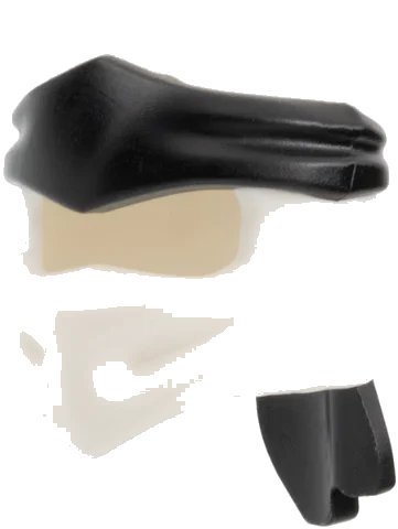 LEGO onderdeel Minifigure, Headgear Ninjago Wrap Type 4 with Molded Black Headband  Pattern (40925pb16)