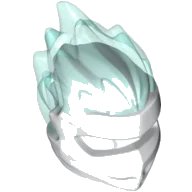 LEGO part Minifigure, Headgear Ninjago Wrap Type 5 with Molded Trans-Light Blue Flames Pattern 41163pb02