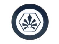 LEGO part Tile, Round 2 x 2 with Dark Blue Circle and Chima Logo in Hexagon Pattern (Sticker) - Set 70003 4150pb127