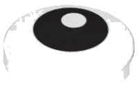 LEGO part Tile, Round 2 x 2 with Black Eye with Pupil Pattern 4150pb148