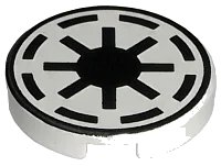 LEGO part Tile, Round 2 x 2 with SW Republic Pattern 4150ps6