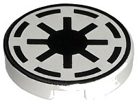 LEGO onderdeel Tile, Round 2 x 2 with SW Republic Pattern (4150ps6)