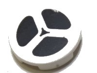 LEGO onderdeel Tile, Round 2 x 2 with Movie / Tape Reel Pattern 4150px25