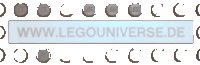 LEGO part Tile 1 x 8 with 'WWW.LEGOUNIVERSE.DE' Pattern 4162pb014