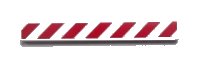 LEGO part Tile 1 x 8 with Red and White Danger Stripes Pattern Model Left Side (Sticker) - Set 60017 4162pb097L