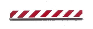 LEGO onderdeel Tile 1 x 8 with Red and White Danger Stripes Pattern Model Left Side (Sticker) - Set 60017 (4162pb097L)