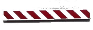 LEGO onderdeel Tile 1 x 8 with Red and White Danger Stripes Pattern Model Right Side (Sticker) - Set 60017 (4162pb097R)