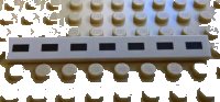 LEGO part Tile 1 x 8 with Black Dotted Line Pattern 4162pb174