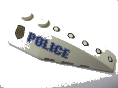 LEGO part Wedge 6 x 2 Right with Police World City Pattern (41747pb010)