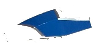LEGO onderdeel Wedge 6 x 2 Left with Blue and Silver Wraparound Pattern (41748pb015)