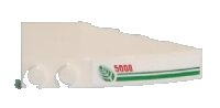 LEGO onderdeel Wedge 6 x 2 Left with Wheat Spike and Red '5000' Pattern (Sticker) - Set 7636 41748pb028