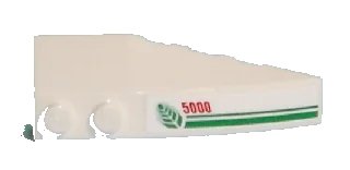 LEGO onderdeel Wedge 6 x 2 Left with Wheat Spike and Red '5000' Pattern (Sticker) - Set 7636 (41748pb028)