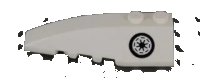 LEGO part Wedge 6 x 2 Left with Black and White SW Galactic Republic Symbol with Thick Border Pattern (Sticker) - Set 7751 41748pb062
