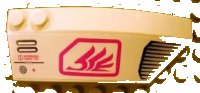 LEGO part Wedge 8 x 3 x 2 Open Right with Red Quad Wing and Grille on White Background Pattern (Sticker) - Set 8106 41749pb006