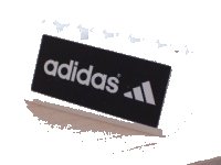 LEGO part Windscreen 2 x 6 x 2 with Adidas Logo on Black Background Pattern (Sticker) - Sets 3409-1 / 3420-1 / 3420-2 / 3421 / 3424 4176pb02