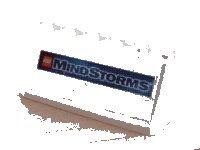 LEGO part Windscreen 2 x 6 x 2 with LEGO Mindstorms Logo on Blue Background Pattern (Sticker) - Sets 3409 4176pb05