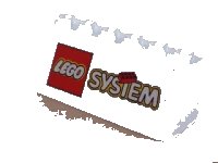 LEGO onderdeel Windscreen 2 x 6 x 2 with LEGO System Logo Pattern (Sticker) - Sets 3308 / 3309 4176pb06