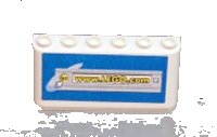 LEGO onderdeel Windscreen 2 x 6 x 2 with Yellow 'www.LEGO.com' in Address Bar on Blue Background Pattern (Sticker) - Sets 3420-1 / 3420-2 / 3420-4 / 3421 / 3425-1 4176pb08