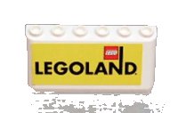 LEGO part Windscreen 2 x 6 x 2 with Black LEGOLAND Logo on Yellow Background Pattern (Sticker) - Sets 3409-1 / 3420-1 / 3420-2 / 3420-4 / 3421 / 3425-1 4176pb11