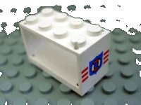 LEGO onderdeel String Reel 2 x 4 x 2 Holder with Coast Guard Pattern 4209pb01