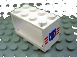 LEGO onderdeel String Reel 2 x 4 x 2 Holder with Coast Guard Pattern (4209pb01)