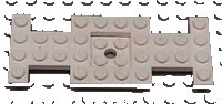 LEGO part Vehicle, Base 4 x 10 x 2/3 with 2 x 2 Recessed Center with Center Hole (First Version) 4212a