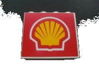 LEGO part Panel 1 x 4 x 3 - Hollow Studs with Shell Logo Pattern (Sticker) - Set 8672 4215bpb23
