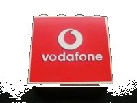 LEGO onderdeel Panel 1 x 4 x 3 - Hollow Studs with Vodafone Logo Pattern (Sticker) - Set 8672 4215bpb24