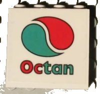 LEGO onderdeel Panel 1 x 4 x 3 with Octan Logo Pattern (Sticker) - Set 4549 4215pb032