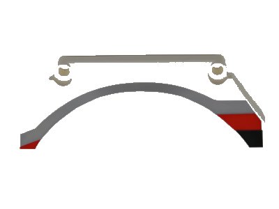 LEGO part Technic, Panel Car Mudguard Arched 13 x 2 x 5 Straight Top with Black, Red and Gray Stripes Pattern Model Front Right Side (42545pb001R)