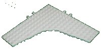 LEGO onderdeel Wedge, Plate 16 x 16 x 1 with 4 Pins 42609c01