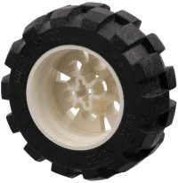 LEGO part Wheel 20 x 30 Technic with Black Tire 20 x 30 Solid Balloon (4266 / 2857) 4266c01