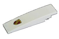 LEGO onderdeel Slope, Curved 8 x 2 with Porsche Logo Pattern 42918pb07