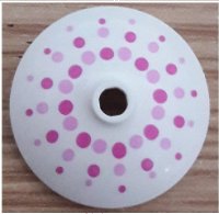 LEGO part Dish 3 x 3 Inverted (Radar) with Bright Pink and Magenta Dots Pattern 43898pb007