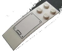 LEGO part Slope, Curved 6 x 2 with Hatch Handle and Black Rivets Pattern (Sticker) - Set 4642 44126pb025