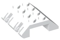 LEGO part Slope 45 4 x 4 Double with Locking Hinge 44571