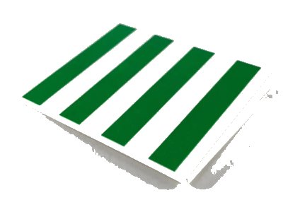 LEGO onderdeel Slope 10 6 x 8 with Green Stripes Pattern (4515p02)