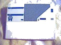 LEGO onderdeel Slope 10 6 x 8 with SW UCS X-wing Pattern Right (Sticker) - Set 7191 (4515pb028R)