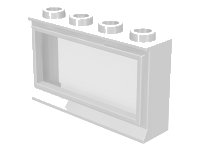 LEGO part Window 1 x 4 x 2 with Fixed Glass 453