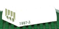 LEGO onderdeel Slope, Curved 6 x 8 x 2 Double with Light Bluish Gray '7897-3' Pattern on Both Sides (Stickers) - Set 7897 45411pb13