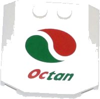 LEGO part Wedge 4 x 4 x 2/3 Triple Curved with Octan Logo Pattern (Sticker) - Set 60053 45677pb075